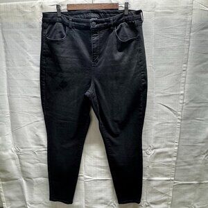 American Eagle Womens Next Level Curvy Black Hi-Waisted Jegging 18 Regular